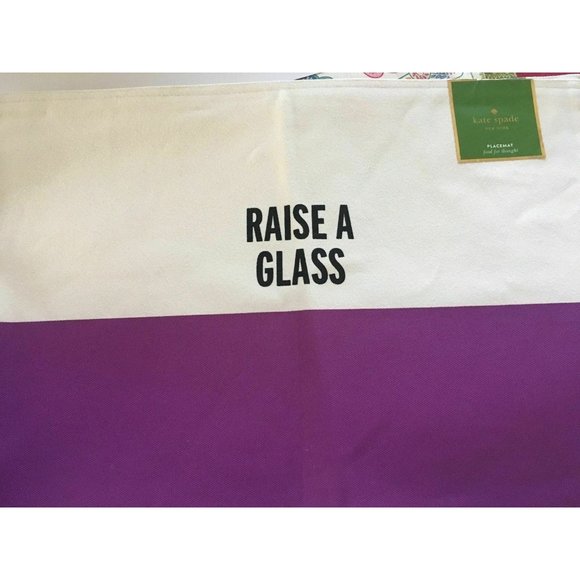 KATE SPADE Place Mat Set of 4 Raise a Glass